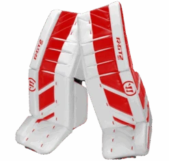 Warrior Ritual GT2 Senior Goalie Pads (w/ Knee Pads) 19 Warrior Ritual GT2 Senior Goalie Pads (w/ Knee Pads) -Warrior warrior ritual gt2 senior goalie pads white red